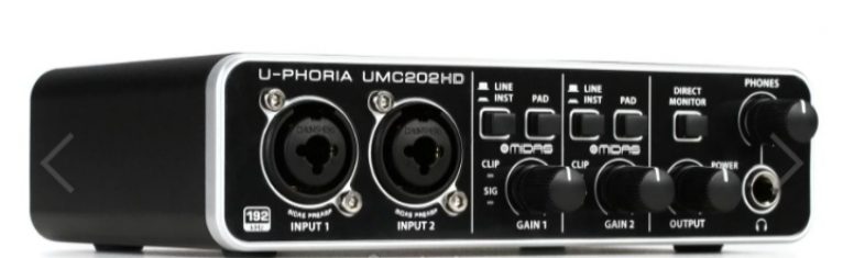 Behringer U-Phoria UMC202HD USB Audio Interface