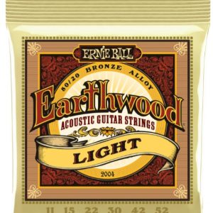 Ernie Ball 2004 Light Earthwood 80/20 Bronze Acoustic Strings - .011-.052