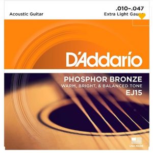 D'Addario EJ15 Phosphor Bronze Extra Light Acoustic Strings Single-Pack