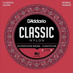 D'Addario EJ27N Student Nylon Classical Guitar Strings, Normal Tension