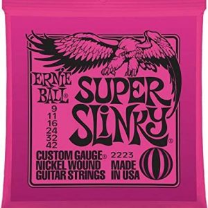 Ernie Ball Nickel Super Slinky Custom Gauge Electric Guitar Strings - 2223