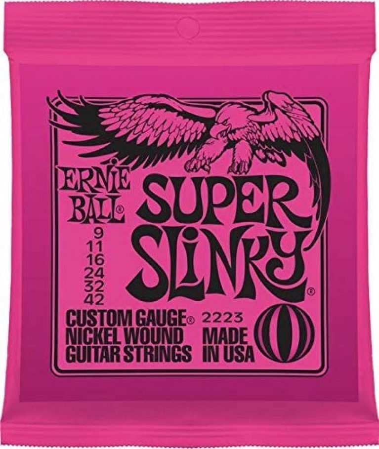 Ernie Ball Nickel Super Slinky Custom Gauge Electric Guitar Strings - 2223