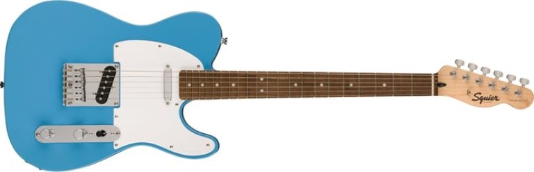 Squier Sonic® Telecaster®, Laurel Fingerboard, White Pickguard, California Blue - Image 6