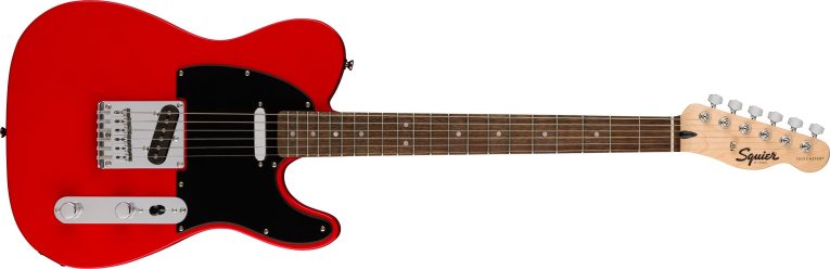 Squier Sonic® Telecaster®, Laurel Fingerboard, Black Pickguard, Torino Red - Image 2