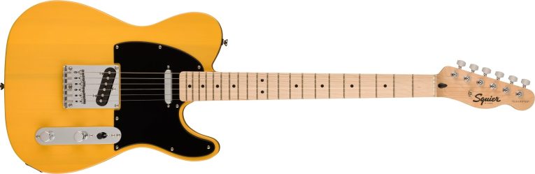 Squier Sonic® Telecaster®, Maple Fingerboard, Black Pickguard, Butterscotch Blonde - Image 4