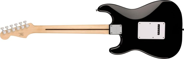 Squier Sonic® Stratocaster®, Maple Fingerboard, White Pickguard, Black - Image 3