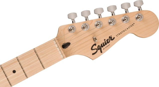 Squier Sonic® Stratocaster®, Maple Fingerboard, White Pickguard, Black - Image 3