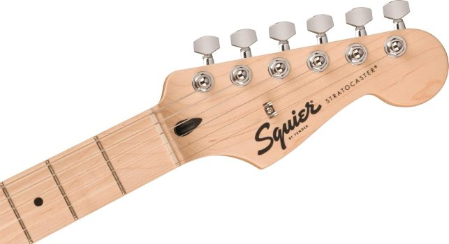 Squier Sonic® Stratocaster®, Maple Fingerboard, White Pickguard, Black - Image 4